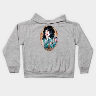 girl with tatoos Kids Hoodie